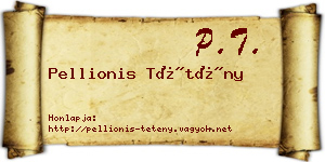 Pellionis Tétény névjegykártya